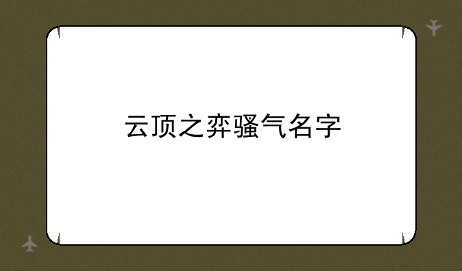 云顶之弈骚气名字