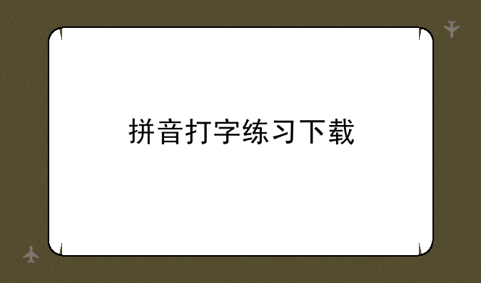 拼音打字练习下载