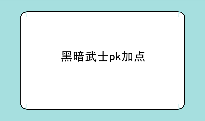 黑暗武士pk加点