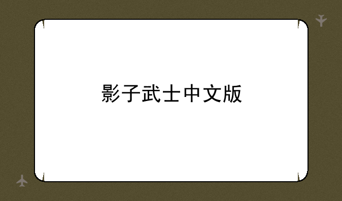 影子武士中文版