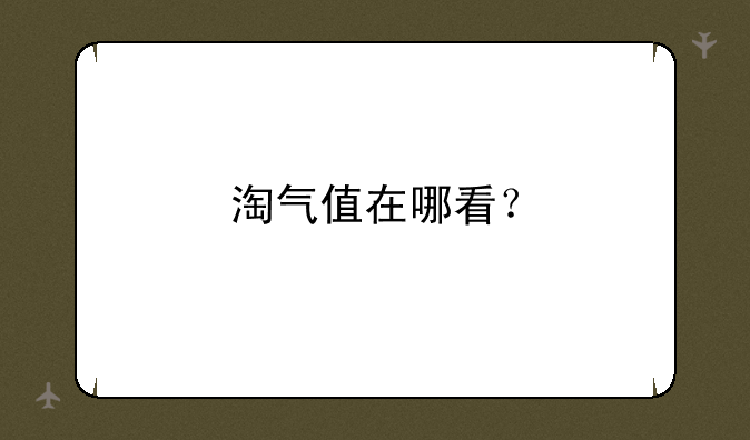 淘气值在哪看？