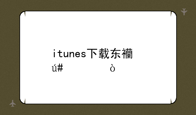 itunes下载东西很慢？