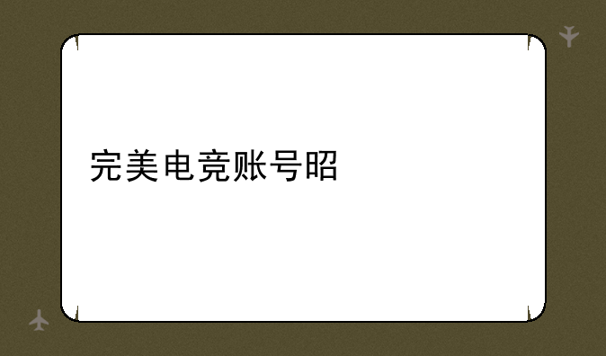 完美电竞账号是什么