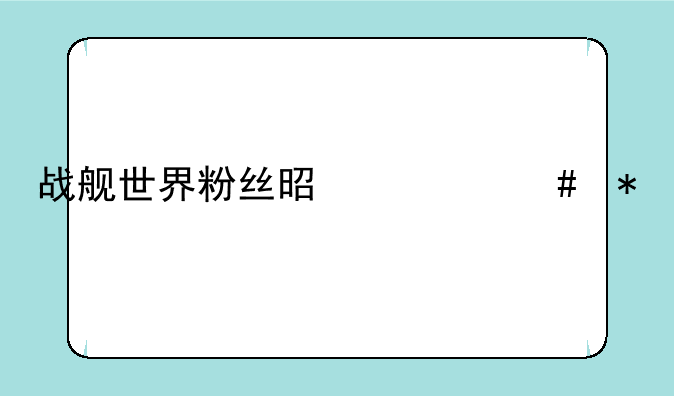 战舰世界粉丝是什么技能