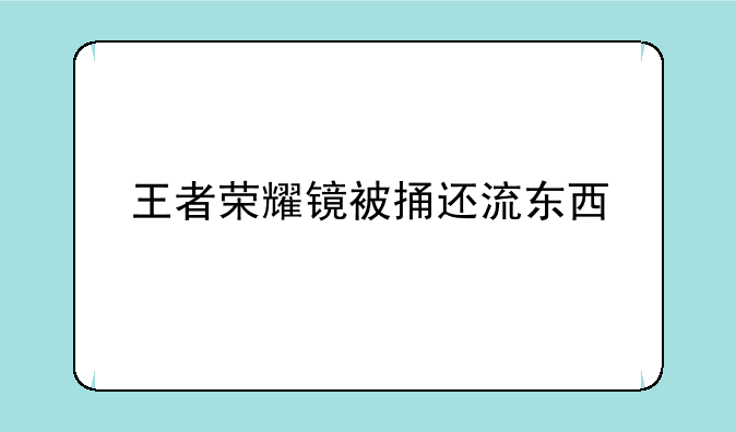 王者荣耀镜被捅还流东西