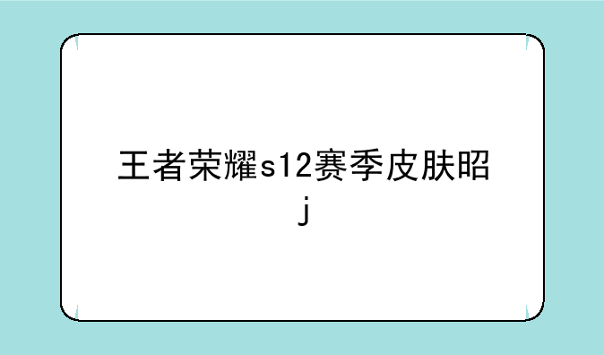 王者荣耀s12赛季皮肤是谁的