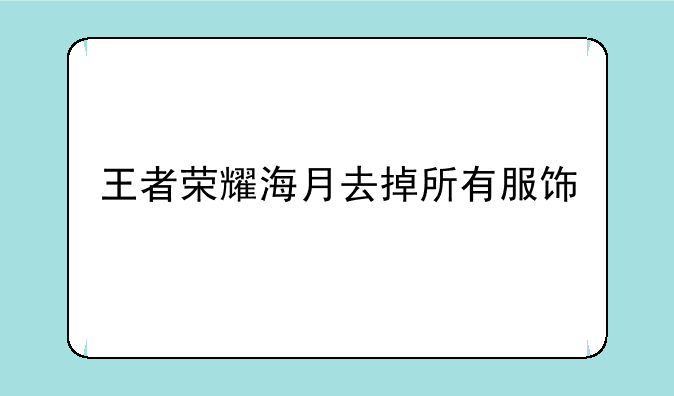 王者荣耀海月去掉所有服饰