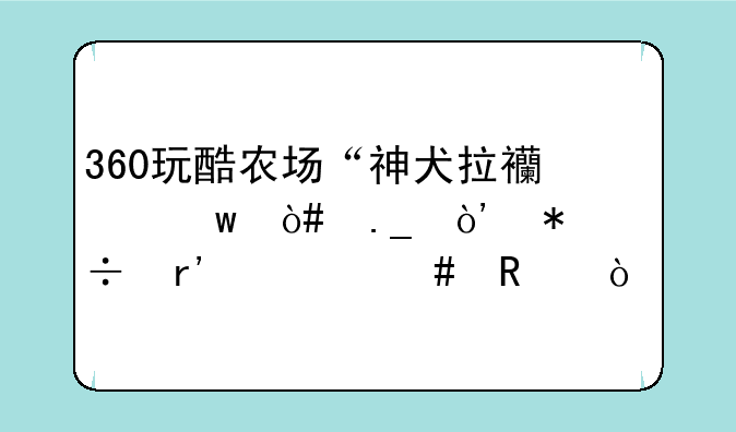 360玩酷农场“神犬拉西”（狗）技能有什么用？